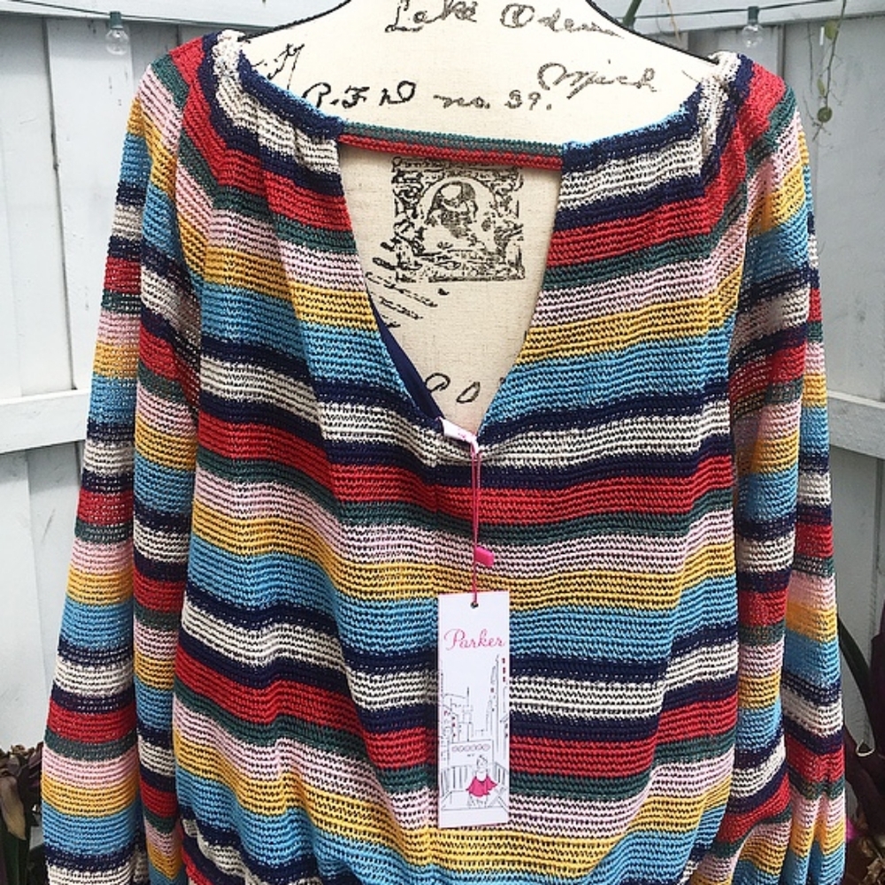 Parker XS Striped Blouse. NWT - Picture 3 of 3